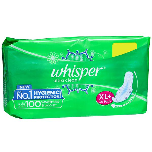 Whisper Ultra Clean Hygiene Protection(G) XL 30 Pads